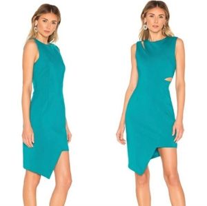 Revolve Elliatt Sanctuary Dress Side Cutout Teal Wedding Guest NEW